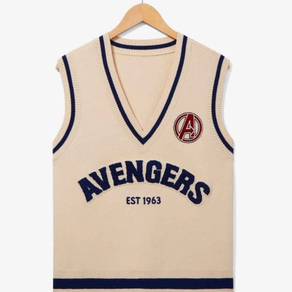 NWT Marvel Avengers Logo Sweater Vest - BoxLunch Exclusive